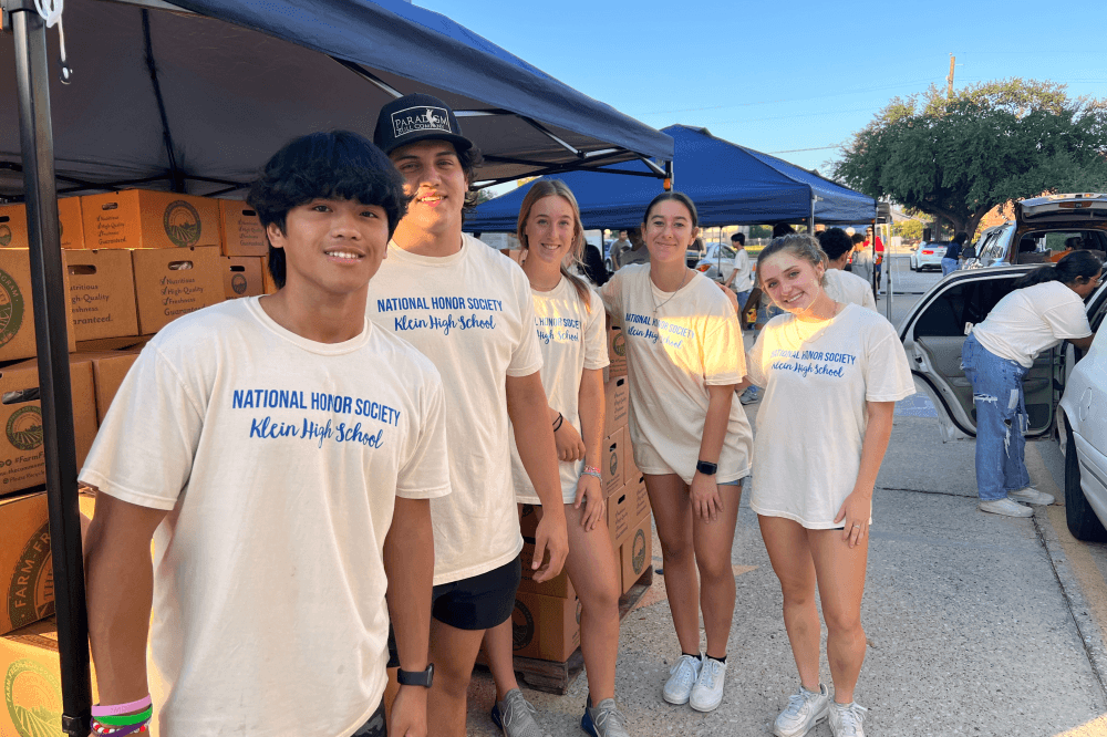 volunteers smiling