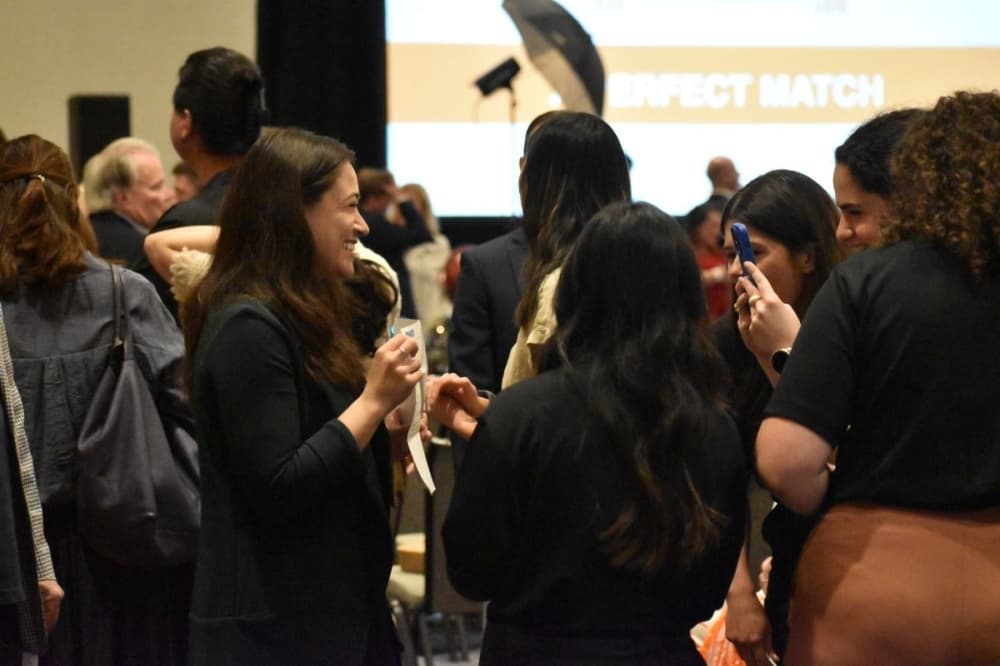 After learning where they were matched, student doctors celebrated, taking photos with their Match Day letters. (Lizzy Spangler/Community Impact)