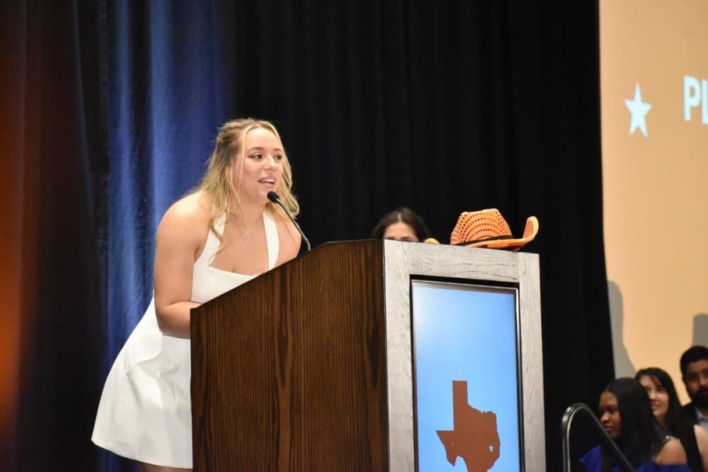 During the Match Day ceremony, student doctors were invited to share where they were matched and the specialty they matched into. (Lizzy Spangler/Community Impact)