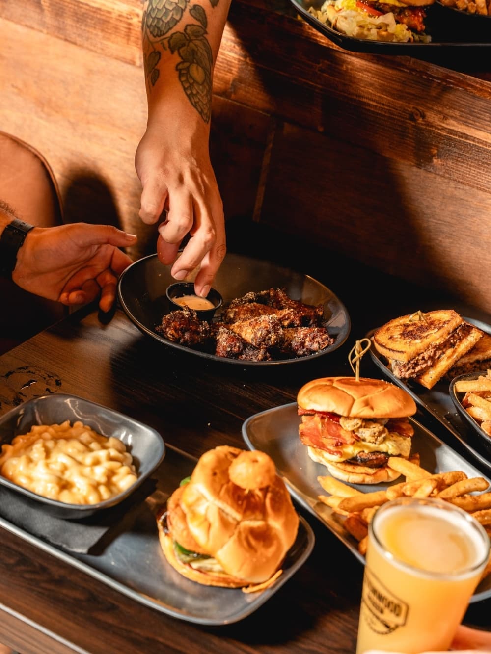The smokehouse menu includes a variety of handhelds including sandwiches, burgers and sliders. (Courtesy Cottonwood Creek Brewery & Smokehouse)