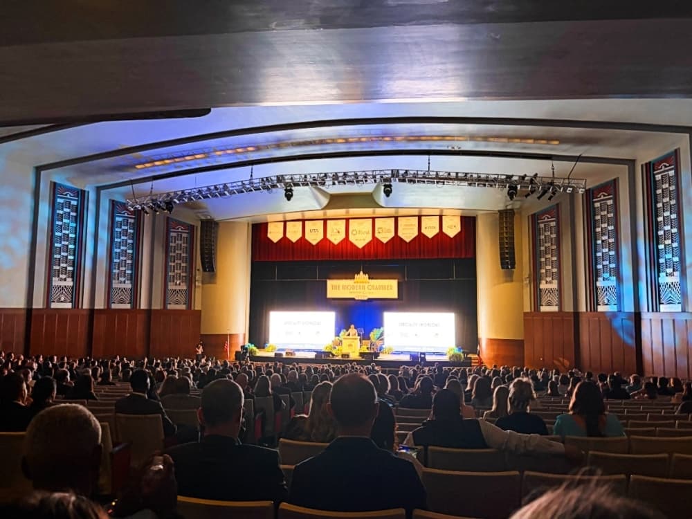 People inside Will Rogers Auditorium 