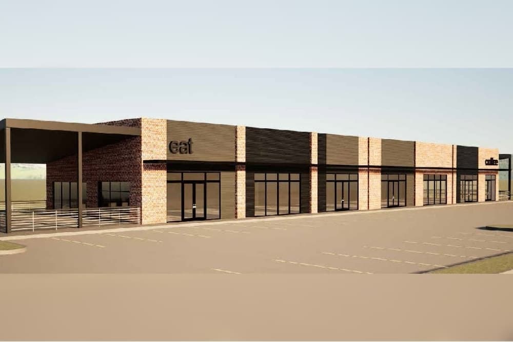 The Texas State Business Park, a nearly 15-acre development in Bastrop by Newcor, will complete its first phase of development in the fourth quarter of 2026. (Rendering courtesy Newcor)