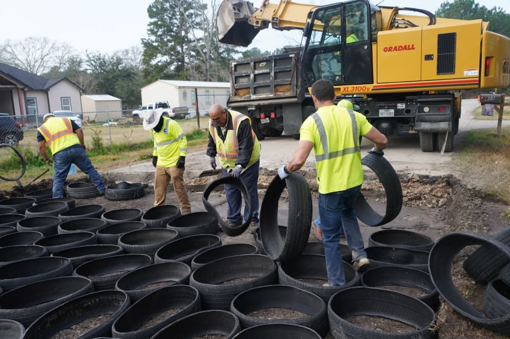 Harris County Precinct 3 pilots new approach to street repair with recycled tires
