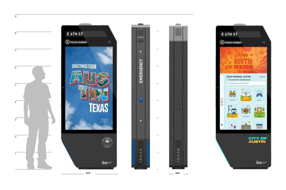 Austin digital kiosk rendering