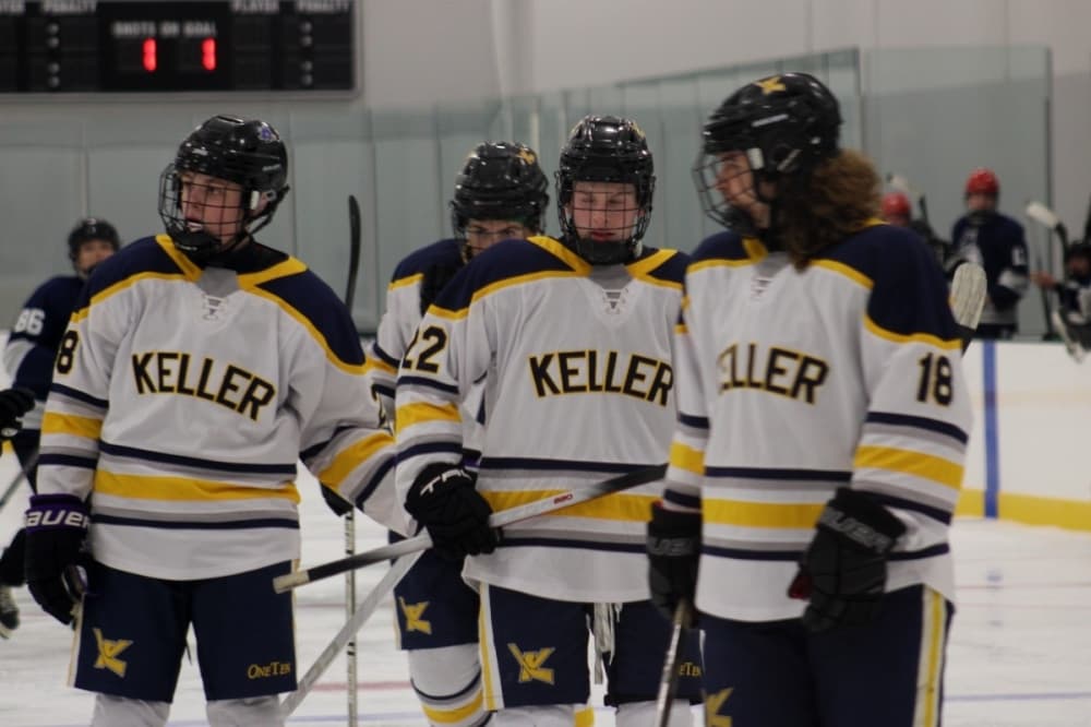 Hockey players on the rink