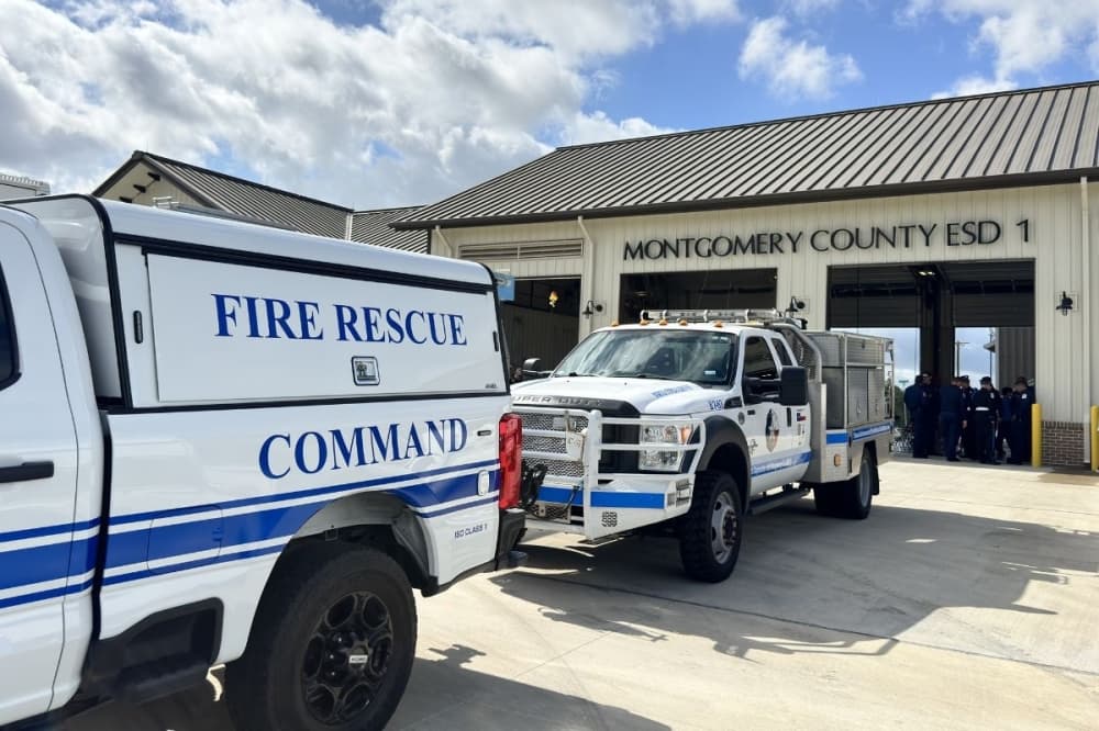 During the March 27 grand opening, Assistant Chief Kirk Bailey said the site will help crews train for the kinds of emergencies they see across the district's roughly 200-square-mile service area, where fire hydrants are not always available. (Nichaela Shaheen/Community Impact)