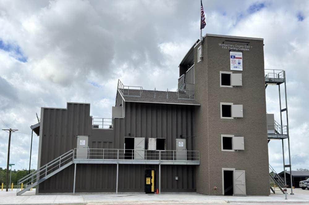 Bailey said the facility includes a five-story burn tower built to simulate a range of structures, from manufactured homes to commercial buildings, along with features for ladder training, rope rescue and drafting water. (Nichaela Shaheen/Community Impact)