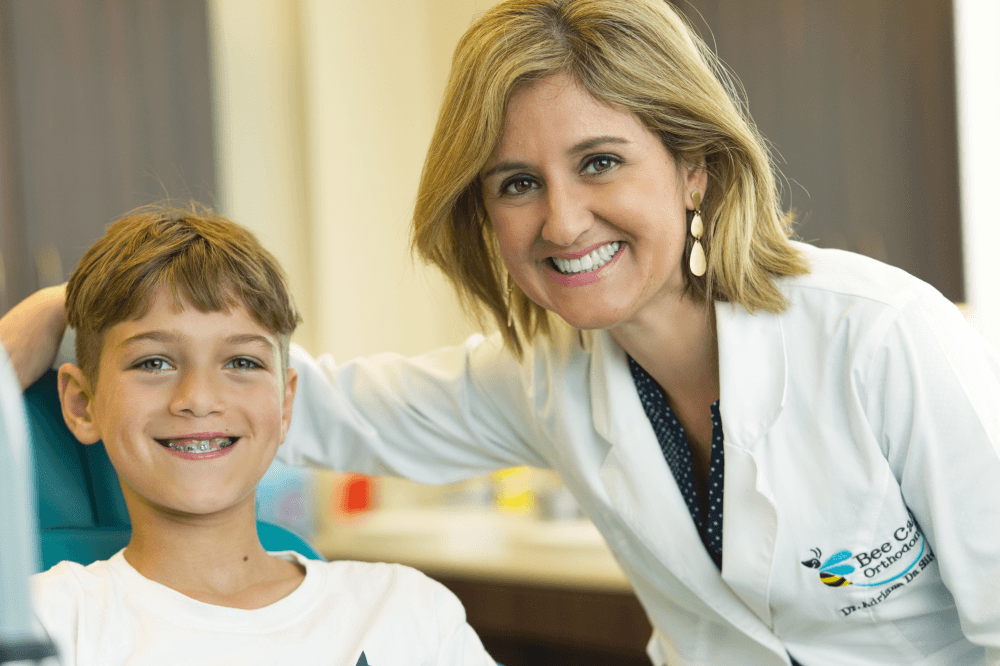 Dentist with patient