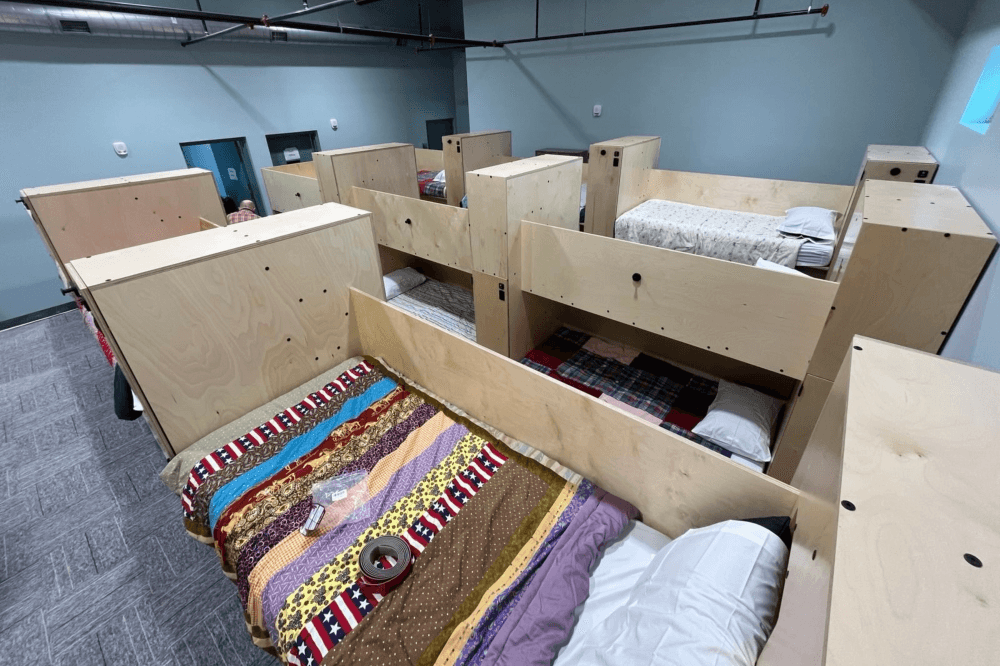 Bed systems for the First Footing program, a shelter and support service for adults experiencing homelessness
