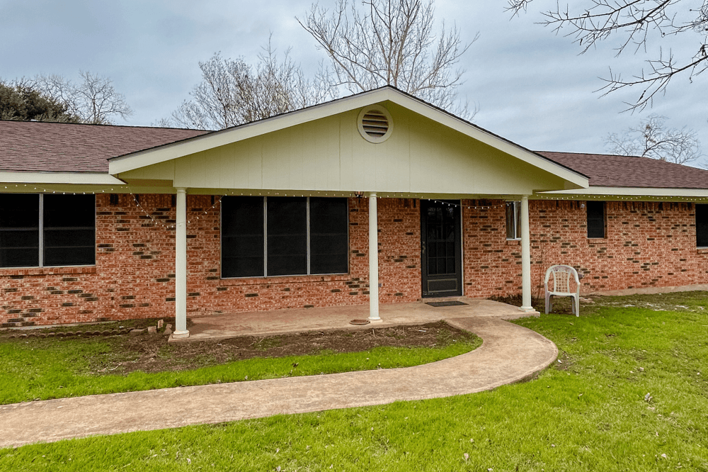 exterior of transitional house