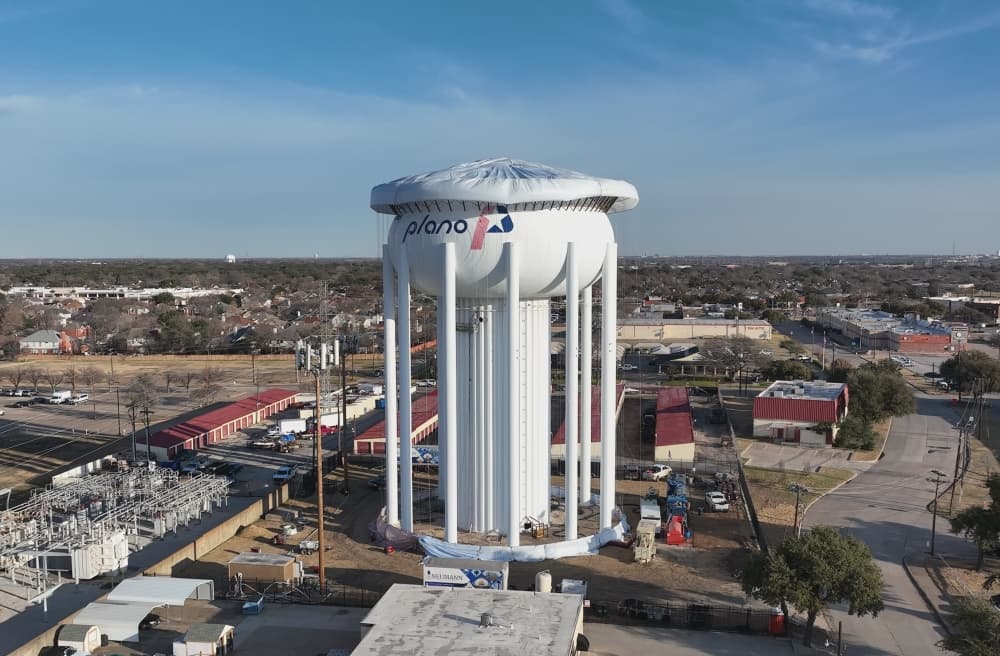 Parker Road water tower undergoes $7.7M rehabilitation to remove chemicals, extend lifespan
