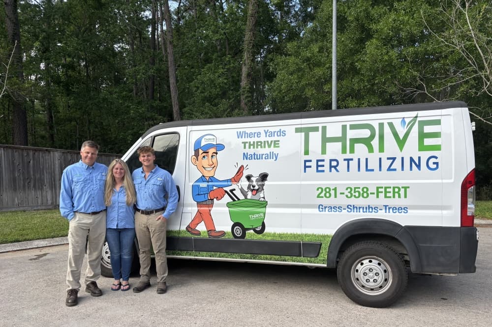 Thrive Fertilizing offers pet-safe, eco-conscious lawn solutions