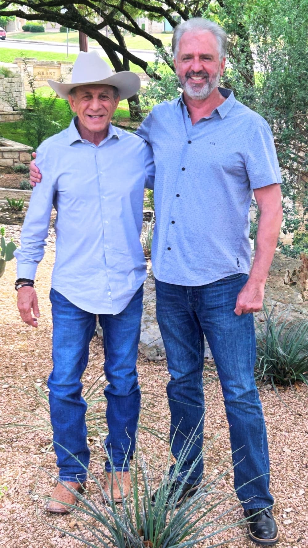 two men standing
