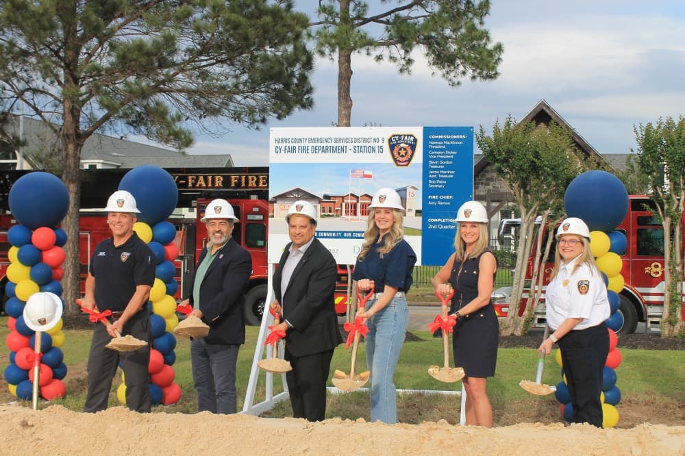 Cy-Fair Fire Department breaks ground on Station 15 in west Cy-Fair