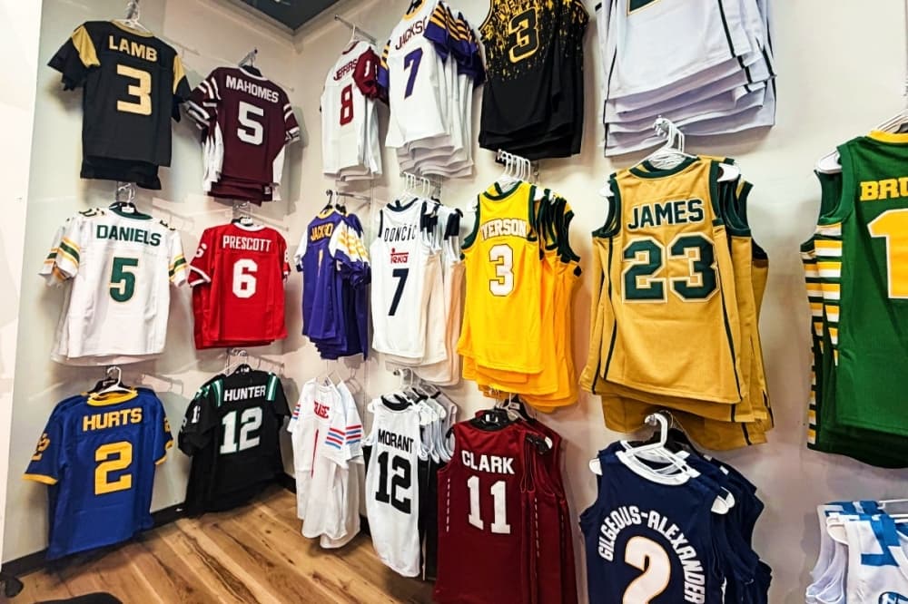 All Star Elite selling high school jerseys of professional athletes