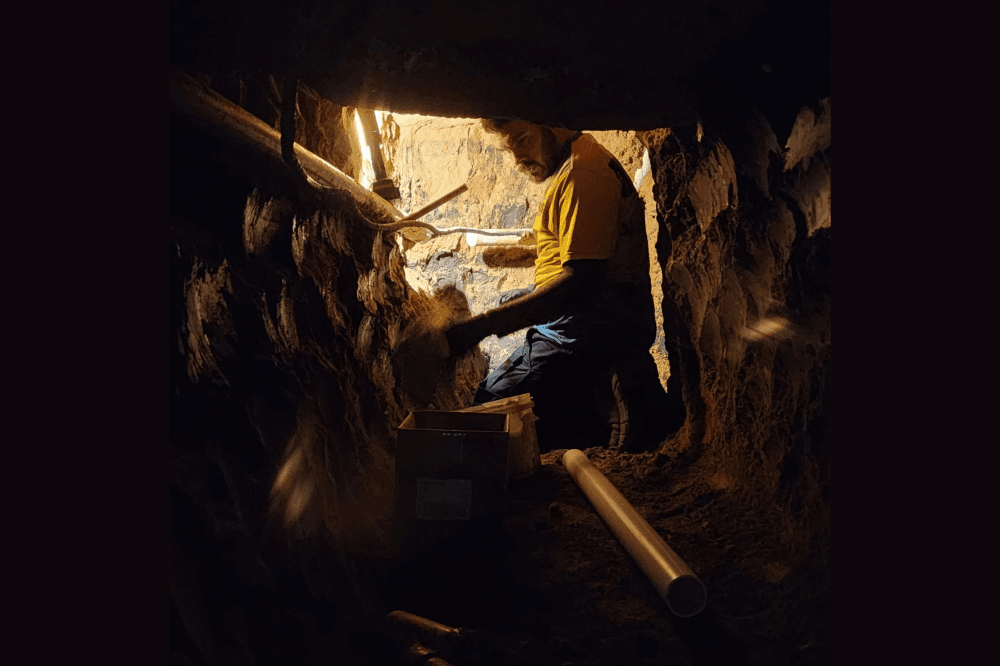 denton plumber fixing pipes underground