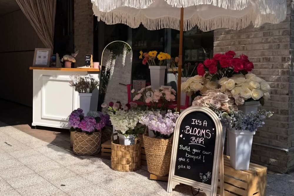 Three Roses Tea Room & Gifts will have a guest vendor for customers to make their own bouquets on Mother's Day. (Courtesy It's a Bloom Bar)