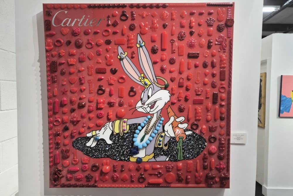 Hunter Connor is a Dallas-based artist that specializes in resin pop art. (Patricia Ortiz/Community Impact)