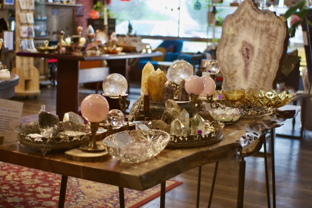 The store sells a variety of gifts, including crystals, candles and tarot cards. (Adam Doe/Community Impact)