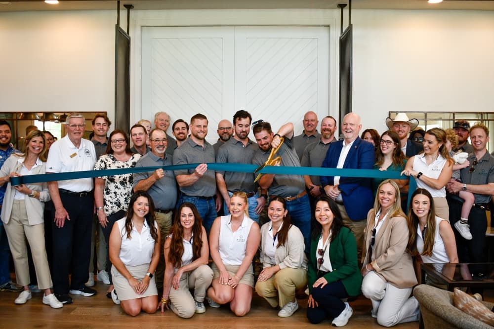 Luxury apartment complex Asher College Station marked its grand opening with a ribbon-cutting ceremony on April 11. (Courtesy Bryan/College Station Chamber of Commerce)