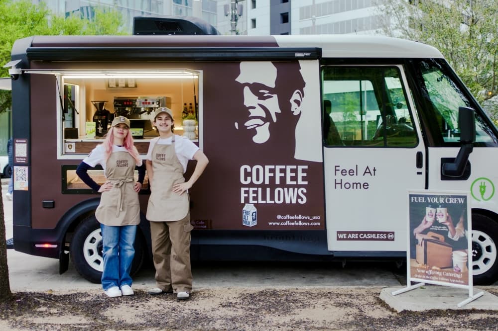 Coffee Fellows debuts Houston's first all-electric mobile cafe