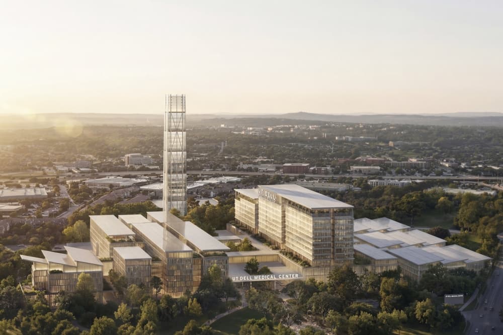 A rendering of the UT Dell Medical Campus for Advanced Research and Medical Center