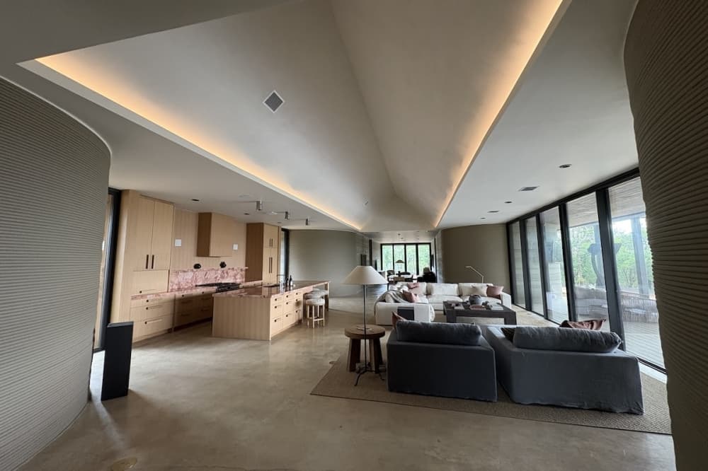 Interior of the ICON 3D-printed house at The Canyon Club.