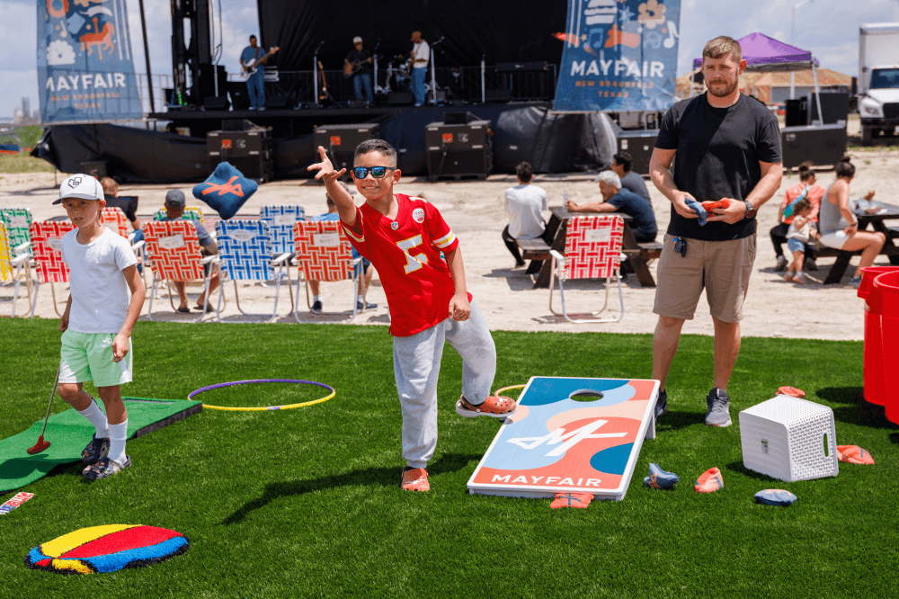 Mayfest festival at Mayfair in New Braunfels with live music and family activities
