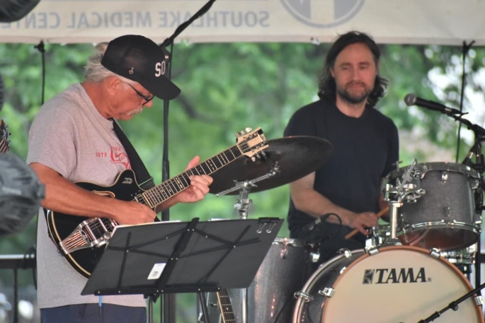 Man playing a guitar 