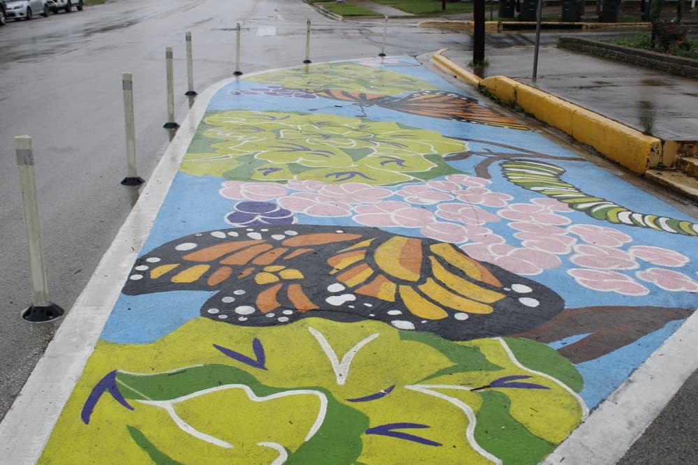 San Marcos removes road artwork to comply with state directive