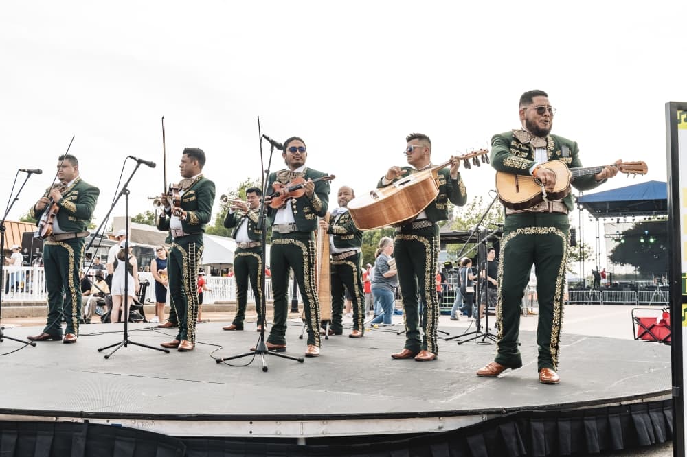 a band performing 
