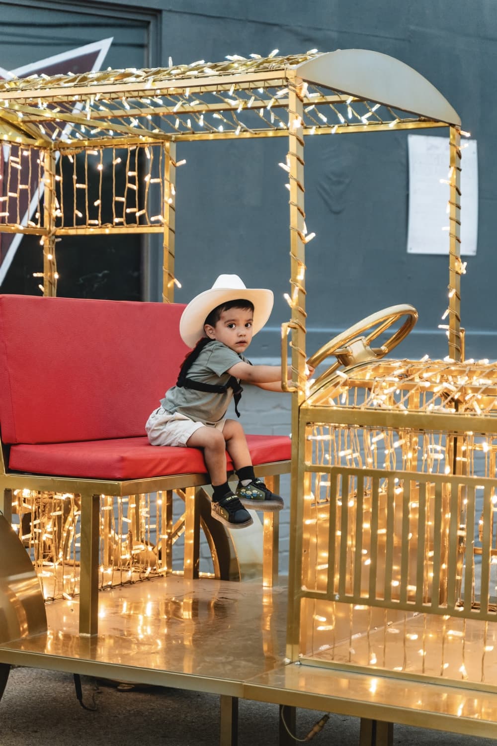 a kid on a train