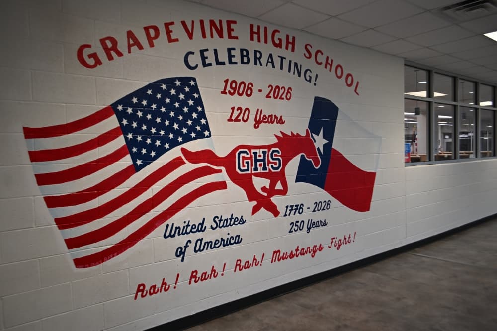 A new mural in GHS commemorates the school's 120th anniversary. 