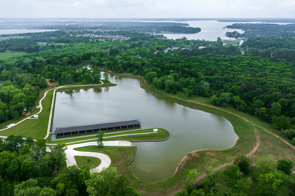 Marina boat slips at Chambers Creek 55  community on Lake Conroe Texas waterfront living