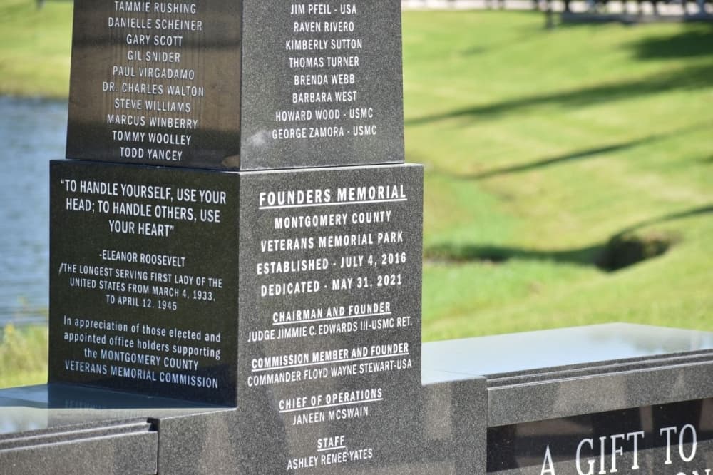 Jimmie C. Edwards founded the Montgomery County Veterans Memorial Commission, which oversees the Veterans Memorial Park. (Lizzy Spangler/Community Impact)