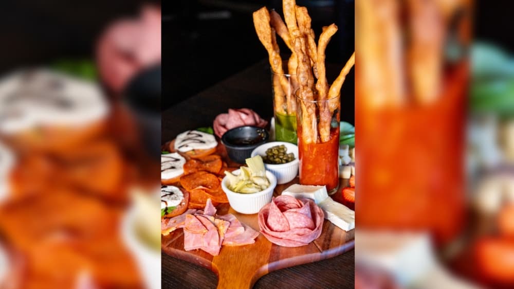 Pizza dough stick charcuterie board