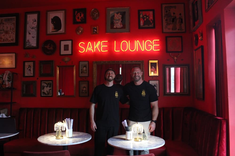 From left, Haji Moto founder and chef Jerry Thompson and Operations Director Adam Simms opened the restaurant this spring. (Jillian Nachtigal/Community Impact)