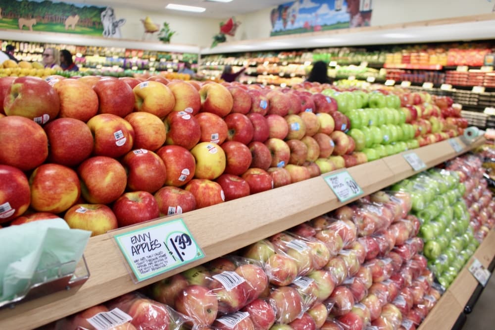 Grocery aisle, food display
