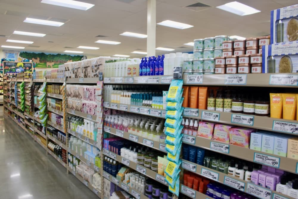 Grocery aisle, food display