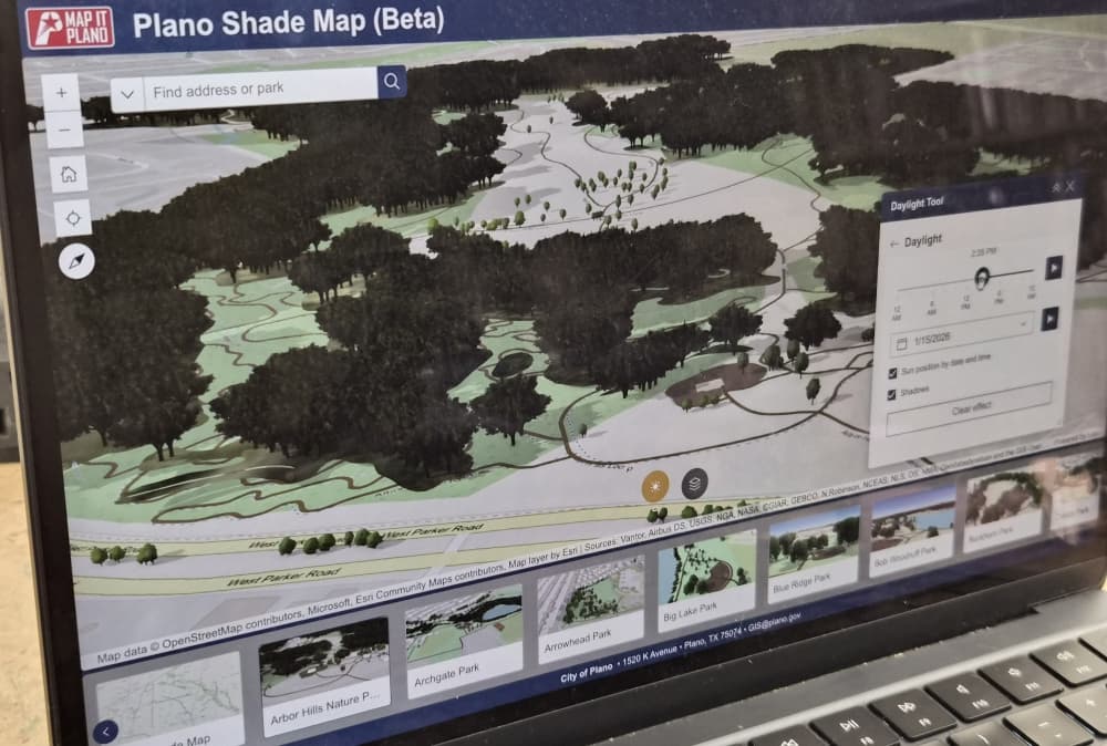 New interactive map shows shaded areas at Plano parks