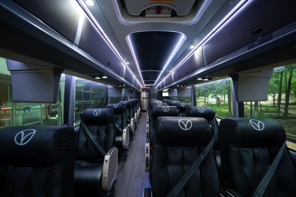 inside a luxury bus