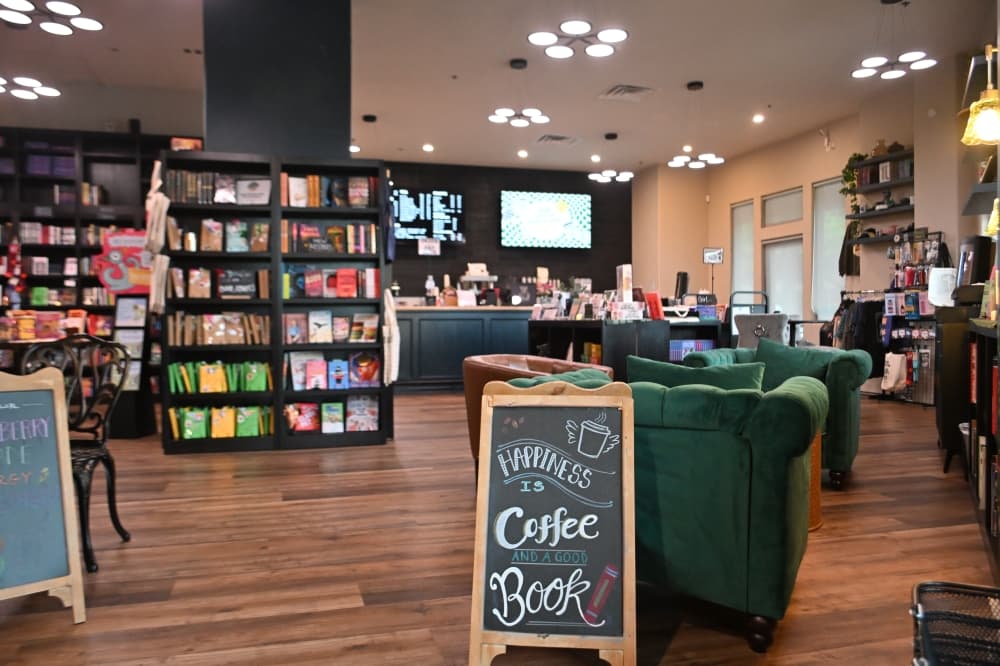 The coffee bar inside Talking Animals books serves teas, roasted coffee drinks and energy refreshers.