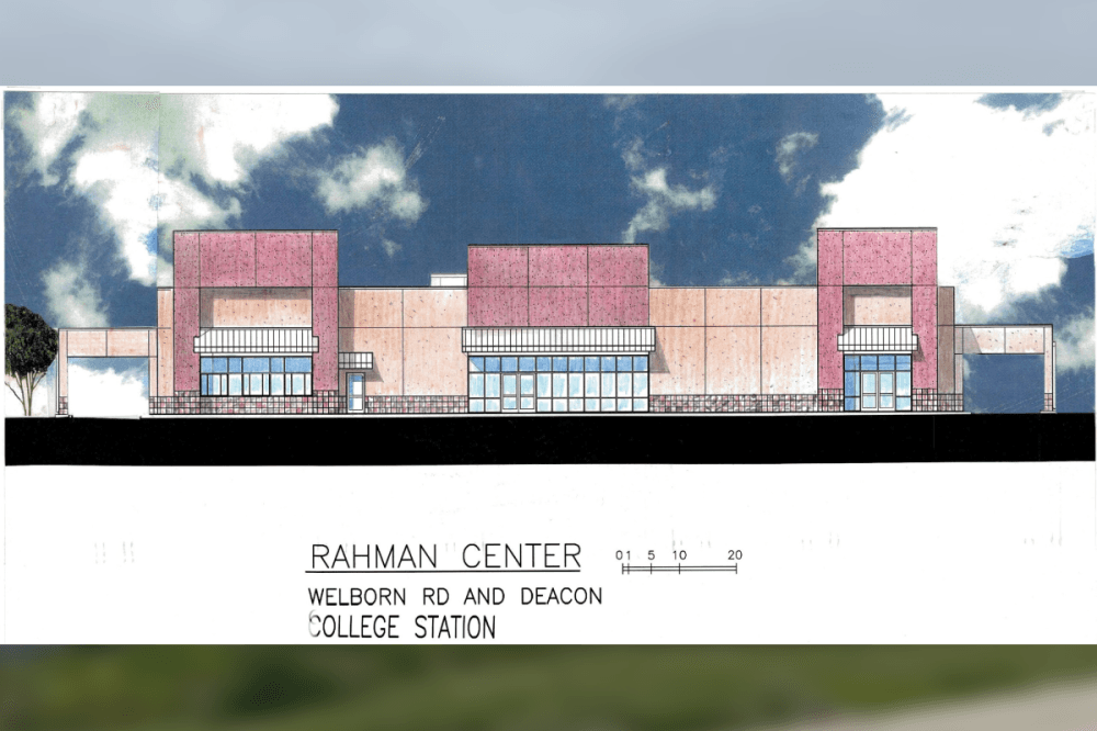 A three-unit strip center is planned for a patch of land behind Dutch Bros and Dunkin' in College Station. (Courtesy Landmark Advisors)