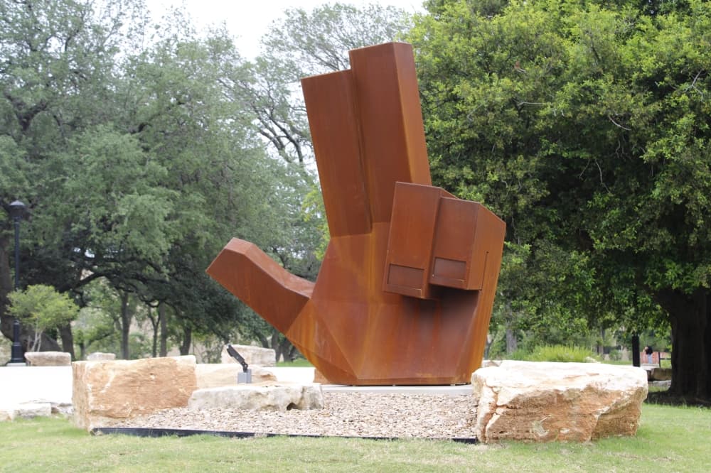 Texas State University unveils new sculpture celebrating school pride