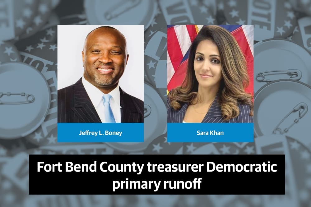 Q&A: Jeffrey L. Boney and Sara Khan to face off in May Democratic runoff for Fort Bend County treasurer
