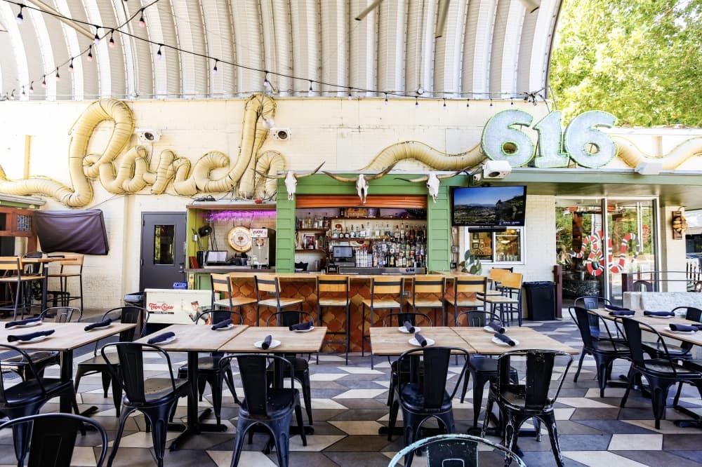 Ranch 616 hosts events on its patio, including a celebration for national Ranch Water day and a Cinco de Mayo party. (Courtesy Ranch 616)