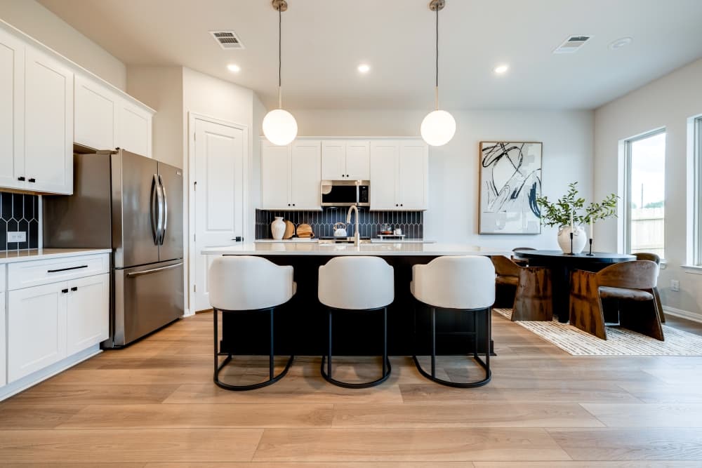 kitchen in new construction affordable home in houston