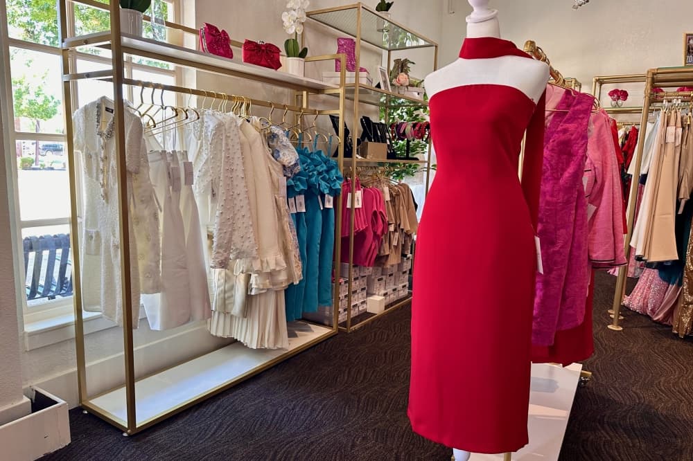 Dean purchases her upscale casual clothing from Dallas and Atlanta fashion markets. (Heather McCullough/Community Impact)