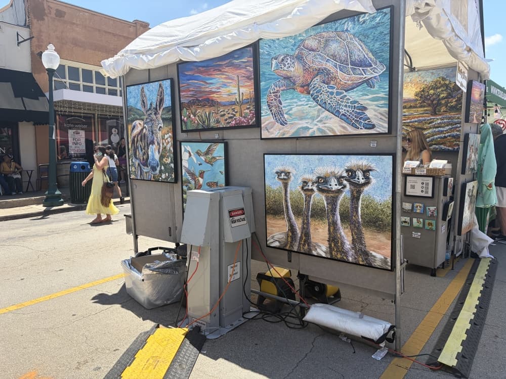 Holly Glenn Arts from Liberty Hills set up a booth at the 42nd Annual Main Street Fest.