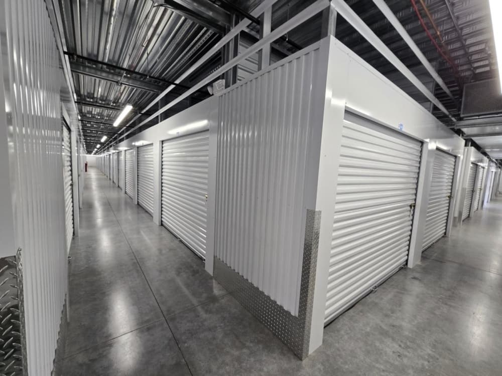 Interior storage units at Extra Space Storage